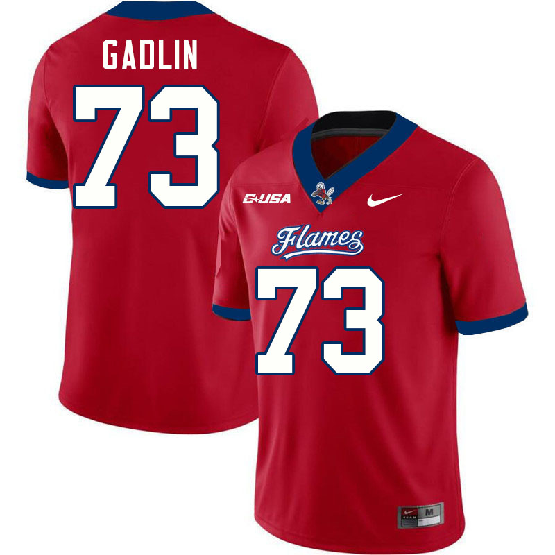 Liberty Flames #73 X'Zauvea Gadlin College Football Jerseys Stitched-Red